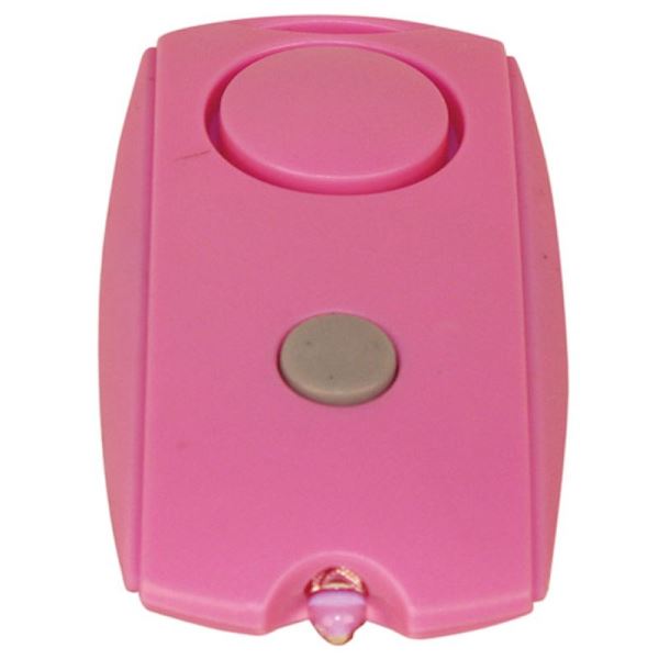 Pink Mini Personal Alarm with LED flashlight