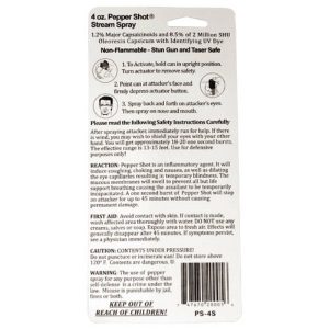 Pepper Shot® 1.2% MC 4 oz Pepper Spray Stream