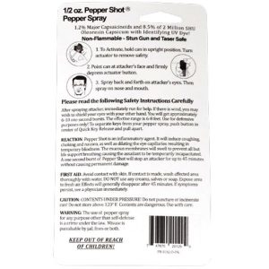 Pepper Shot® 1.2% MC ½ oz Pepper Spray Pink Halo Holster