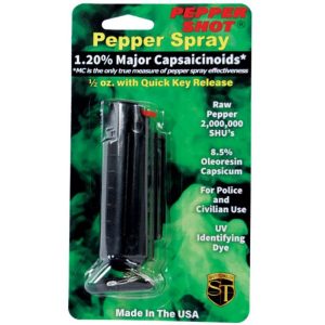 Pepper Shot® 1.2% MC ½ oz Pepper Spray Black Hard Case
