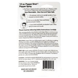 Pepper Shot® 1.2% MC ½ oz Pepper Spray Black Hard Case