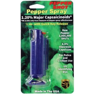 Pepper Shot® 1.2% MC ½ oz Pepper Spray Blue Hard Case