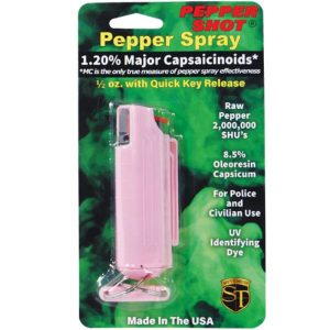 Pepper Shot® 1.2% MC ½ oz Pepper Spray Pink Hard Case