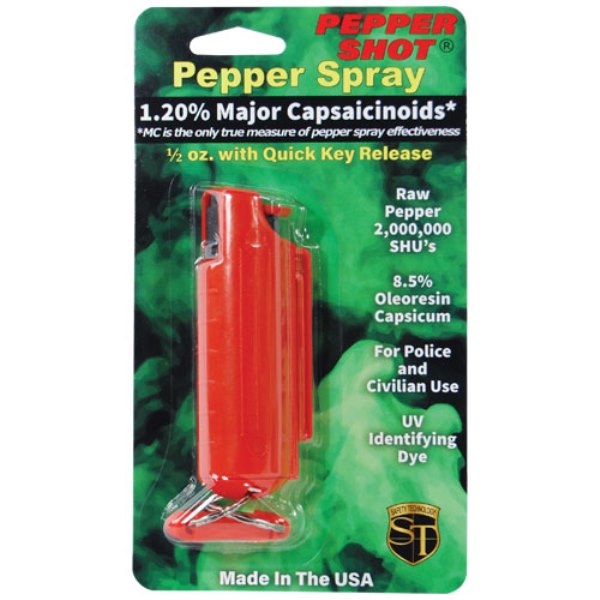 Pepper Shot® 1.2% MC ½ oz Pepper Spray Red Hard Case