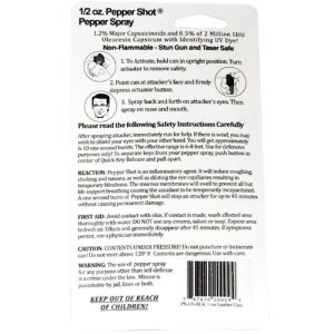 Pepper Shot® 1.2% MC ½ oz Pepper Spray Black Soft Holster