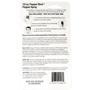 Pepper Shot® 1.2% MC ½ oz Pepper Spray Blue Soft Holster