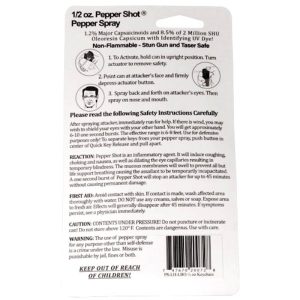 Pepper Shot® 1.2% MC ½ oz Pepper Spray Leopard Black/Orange Soft Holster