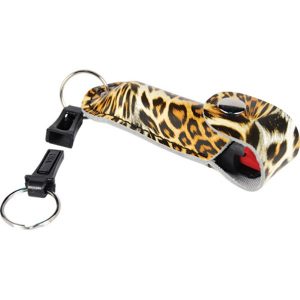 Pepper Shot® 1.2% MC ½ oz Pepper Spray Leopard Black/Orange Soft Holster