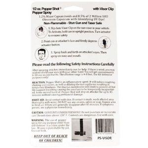 Pepper Shot® ½ oz Auto Visor Clip Pepper Spray