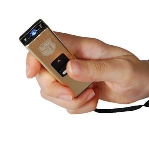 Slider Mini Gold Stun Gun USB Port