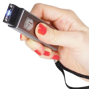 Slider Mini Silver Stun Gun USB Port