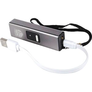 Slider Mini Silver Stun Gun USB Port