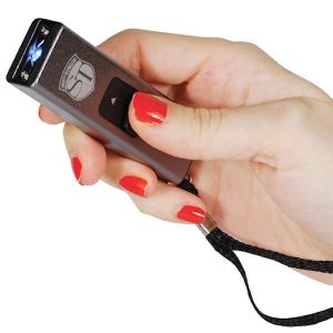 Slider Mini Silver Stun Gun USB Port