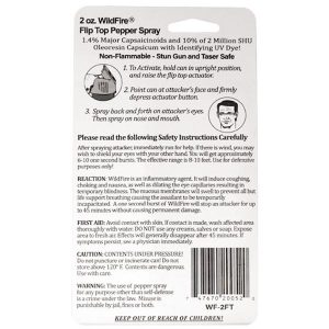 WildFire™ Pepper Spray 2 oz Flip Top Stream