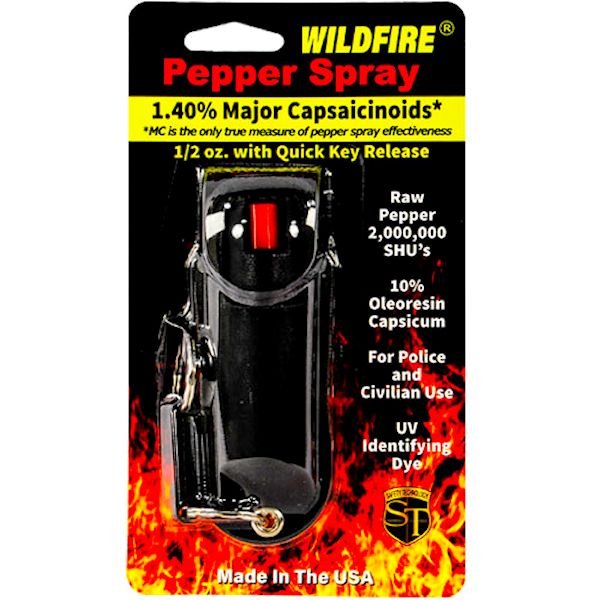 WildFire™ Pepper Spray ½ oz Black Halo Holster