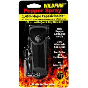 Wildfire™ ½ oz Pepper Spray Black Soft Holster